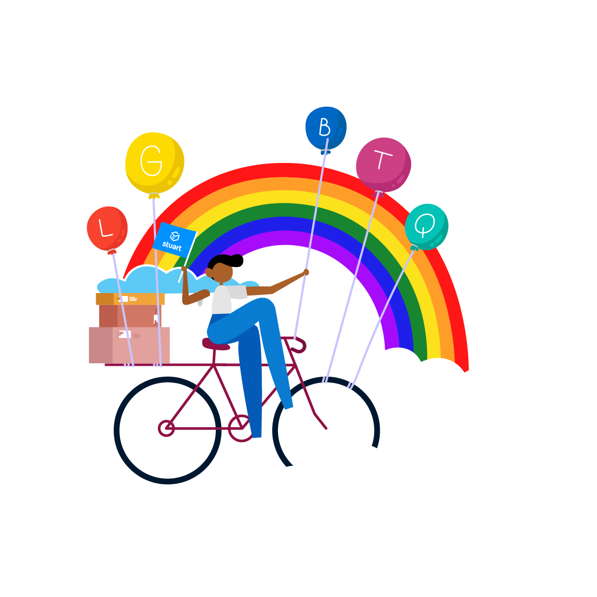 Illustration of LGBTQ+ Pride